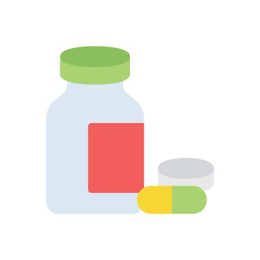 Saydam bir arkaplanda hap vektör illüstrasyonu. Konsept ve grafik tasarım için birinci sınıf kalite simgeler..