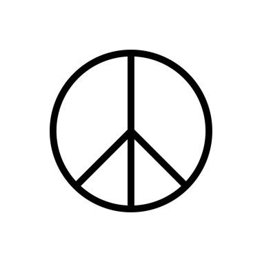 Şeffaf bir arkaplan üzerinde barış vektörü çizimi. Premium kalite sembolleri. Konsept ve grafik tasarım için ince çizgi simgesi. 