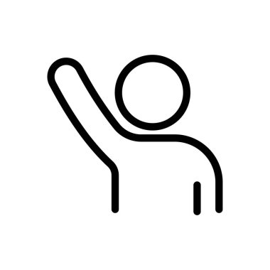 Saydam bir arkaplan üzerinde kişi vektör çizimi. Premium kalite sembolleri. Konsept ve grafik tasarım için ince çizgi simgesi.