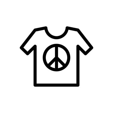 Saydam bir arkaplan üzerinde gömlek vektör çizimi. Premium kalite semboller. Konsept ve grafik tasarım için ince çizgi simgesi. 