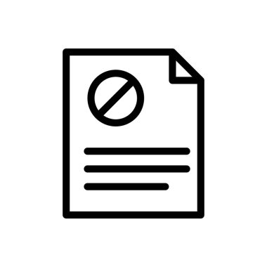 Şeffaf bir arkaplan üzerinde dosya vektör illüstrasyonu. Konsept ve grafik tasarımı için ince çizgi simgesi.. 