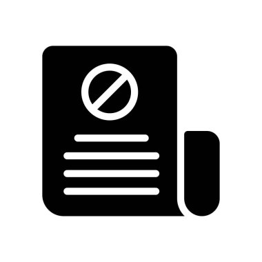 Şeffaf bir arkaplan üzerindeki belge vektör illüstrasyonu. Konsept ve grafik tasarımı için kaliteli semboller..