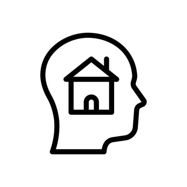 Şeffaf bir arkaplan üzerinde zihin vektör çizimi. Premium kalite semboller. Konsept ve grafik tasarım için ince çizgi simgesi.