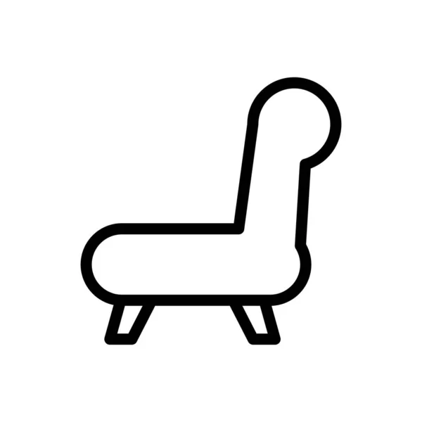 Ilustração Vetor Cadeira Fundo Transparente Símbolos Qualidade Premium Ícone Linha — Vetor de Stock