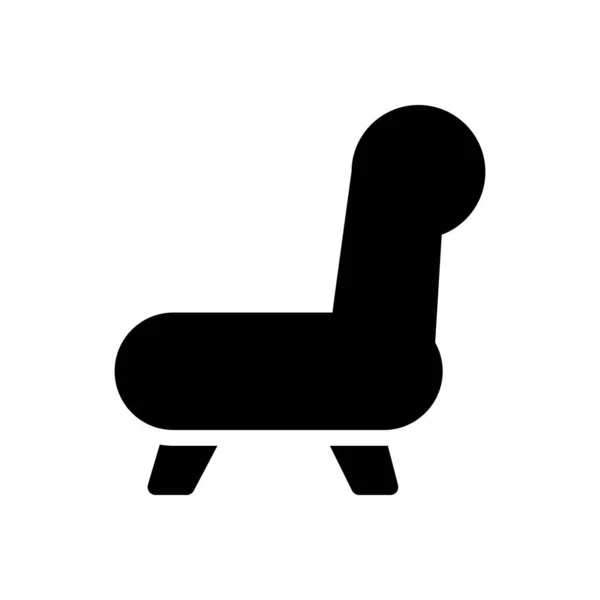 Ilustração Vetor Cadeira Fundo Transparente Símbolos Qualidade Premium Ícone Glyphs — Vetor de Stock