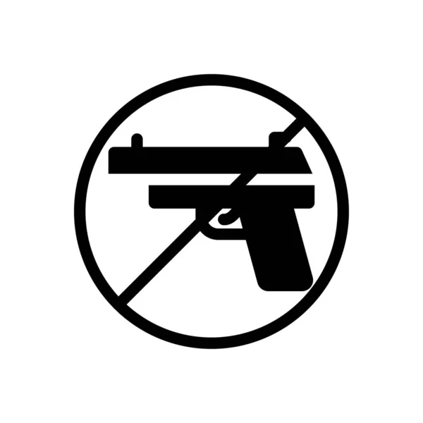 Keine Pistolenvektorabbildung Auf Transparentem Hintergrund Symbole Premium Qualität Glyphen Symbol — Stockvektor