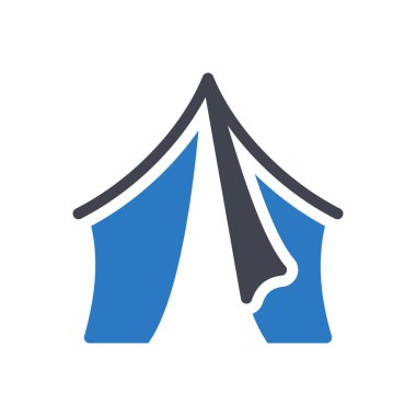 Şeffaf bir arkaplan üzerinde çadır vektör çizimi. Konsept ve grafik tasarımı için özel kalite semboller.. 