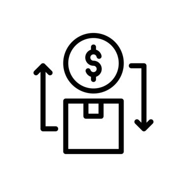 Saydam bir arkaplanda dolar vektör illüstrasyonu. Premium kalite semboller. Konsept ve grafik tasarım için ince çizgi simgesi..