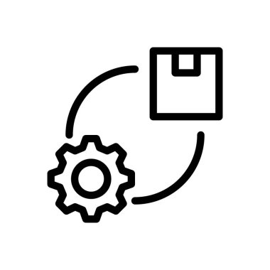Şeffaf bir arkaplan üzerinde vektör illüstrasyonu ayarlanıyor. Konsept ve grafik tasarım için ince çizgi simgesi. 