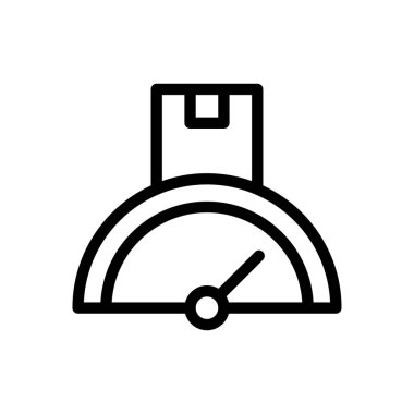 Şeffaf bir arkaplanda hız göstergesi gösterimi. Konsept ve grafik tasarımı için ince çizgi simgesi..