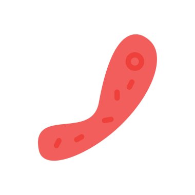 Şeffaf bir arkaplan üzerinde bakteri vektör çizimi. Konsept ve grafik tasarımı için prim kalite simgeleri..