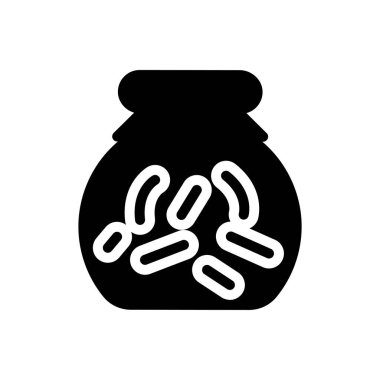 probiotics vector illustration on a transparent background.Premium quality symbols.Glyphs icon for concept and graphic design. 