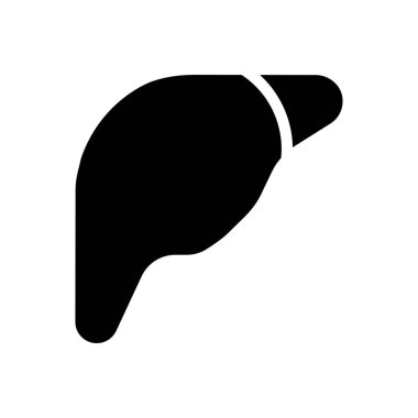 Şeffaf bir arkaplan üzerinde karaciğer vektör çizimi. Konsept ve grafik tasarım simgeleri için kaliteli semboller.. 