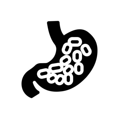 Şeffaf bir arkaplanda mide vektör çizimi. Konsept ve grafik tasarım simgeleri için kaliteli semboller..