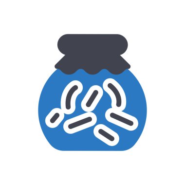 probiotics vector illustration on a transparent background.Premium quality symbols.Glyphs icon for concept and graphic design.