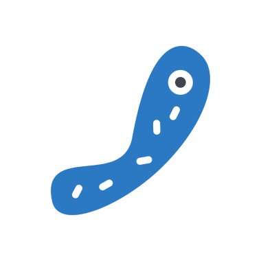 Şeffaf bir arkaplanda bakteri vektör çizimi. Konsept ve grafik tasarım simgeleri için kaliteli semboller..