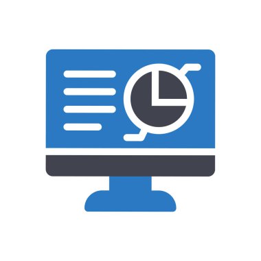 Şeffaf bir arkaplan üzerinde ekran vektör illüstrasyonu. Konsept ve grafik tasarımı için kaliteli semboller.. 