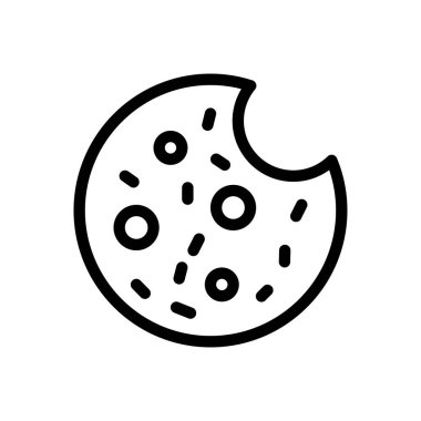 cookie vector illustration on a transparent background.Premium quality symbols.Thin line icon for concept and graphic design.