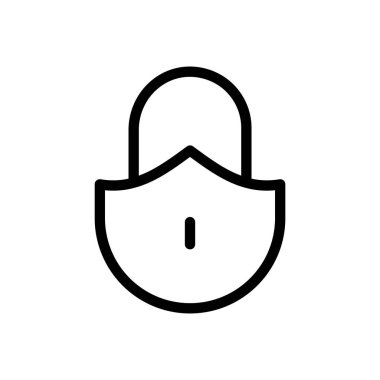 padlock vector illustration on a transparent background.Premium quality symbols.Thin line icon for concept and graphic design. 
