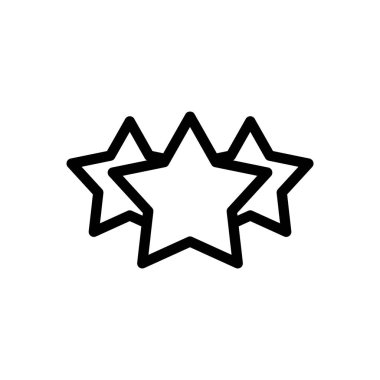 Saydam bir arkaplanda yıldız vektör çizimi. Premium kalite semboller. Konsept ve grafik tasarım için ince çizgi simgesi.