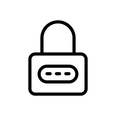 encrypted vector illustration on a transparent background.Premium quality symbols.Thin line icon for concept and graphic design.