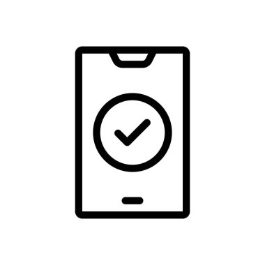 Şeffaf bir arkaplan üzerinde mobil vektör çizimi. Premium kalite sembolleri. Konsept ve grafik tasarım için ince çizgi simgesi. 