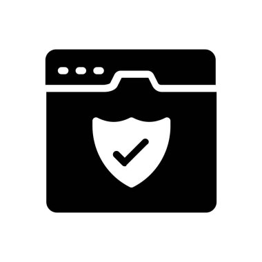 Şeffaf bir arkaplan üzerinde web sayfası vektör illüstrasyonu. Konsept ve grafik tasarımı için kaliteli semboller..