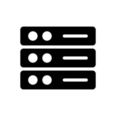 Şeffaf bir arkaplan üzerinde sunucu vektör illüstrasyonu. Konsept ve grafik tasarım için kaliteli semboller..