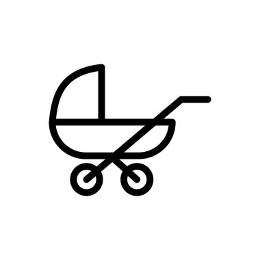pram vector illustration on a transparent background.Premium quality symbols.Thin line icon for concept and graphic design.