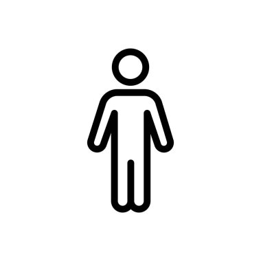 Saydam bir arkaplan üzerinde kişi vektör çizimi. Premium kalite sembolleri. Konsept ve grafik tasarım için ince çizgi simgesi. 