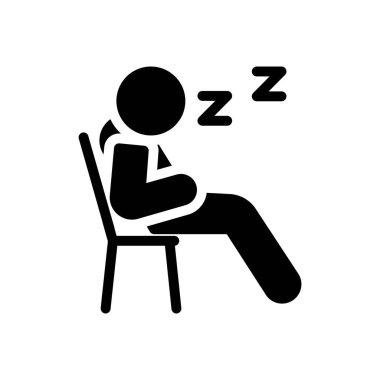 Şeffaf bir arkaplan üzerinde uyku vektörü çizimi. Konsept ve grafik tasarımı için özel kalite semboller.. 