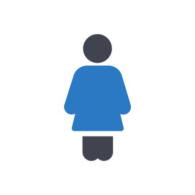 Saydam bir arkaplan üzerinde kız vektör çizimi. Konsept ve grafik tasarım simgeleri için kaliteli semboller.. 