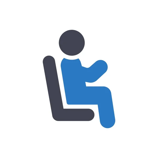 Seat Vector Illustration Transparent Background Premium Quality Symbols Glyphs Icon — Vetor de Stock
