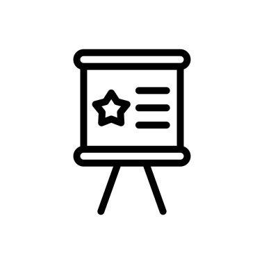 Şeffaf bir arkaplan üzerinde yıldız vektör çizimi. Premium kalite semboller. Konsept ve grafik tasarım için ince çizgi simgesi. 