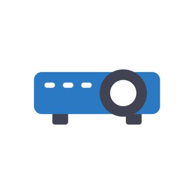 Şeffaf bir arkaplan üzerinde projektör vektör illüstrasyonu. Konsept ve grafik tasarımı için mükemmel kalite sembolleri..