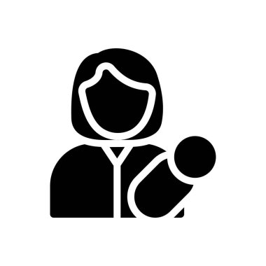 Saydam bir arkaplanda kadın vektör illüstrasyonu. Konsept ve grafik tasarım simgeleri.. 