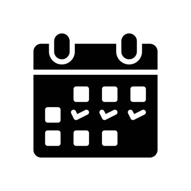 Şeffaf bir arkaplan üzerinde takvim vektör illüstrasyonu. Konsept ve grafik tasarım için mükemmel kalite sembolleri..