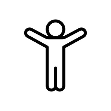 Şeffaf bir arkaplanda mutlu vektör illüstrasyonu. Konsept ve grafik tasarımı için ince çizgi simgesi..