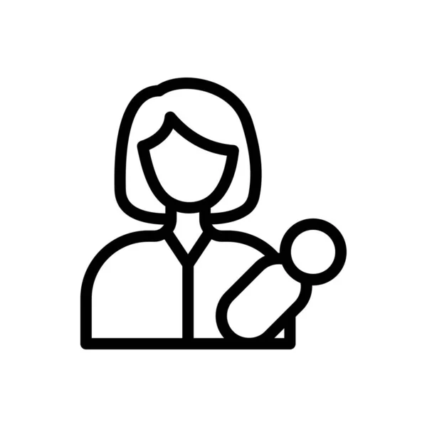 Ženská Vektorová Ilustrace Průhledném Pozadí Symboly Prvotřídní Kvality Ikona Tenké — Stockový vektor