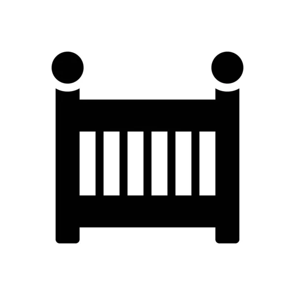 Векторная Иллюстрация Детской Кроватки Прозрачном Фоне Символы Высокого Качества — стоковый вектор