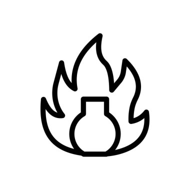 şeffaf bir arkaplan üzerinde vazo vektör çizimi. Premium kalite semboller. Konsept ve grafik tasarım için ince çizgi simgesi.