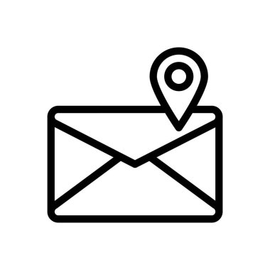 Şeffaf bir arkaplan üzerinde posta vektör illüstrasyonu.Premium kalite simgeleri. Konsept ve grafik tasarım için ince çizgi simgesi. 