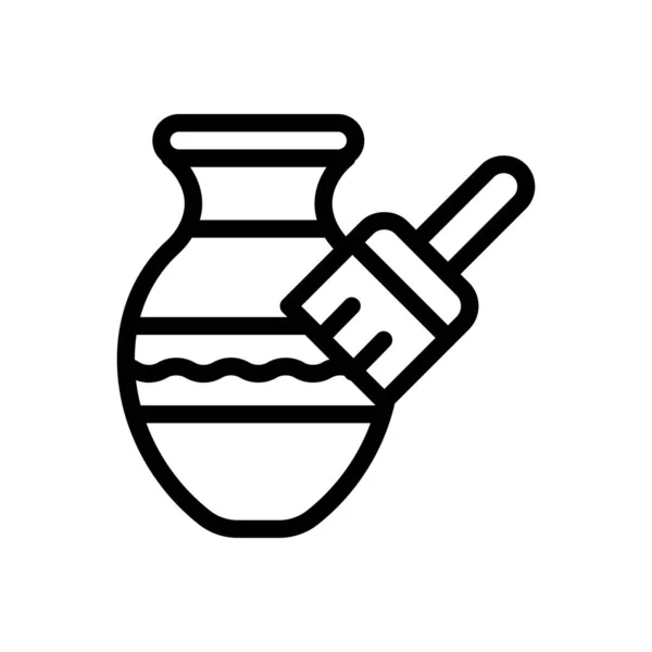 Pottery Vector Illustration Transparent Background Premium Quality Symbols Thin Line — Stok Vektör