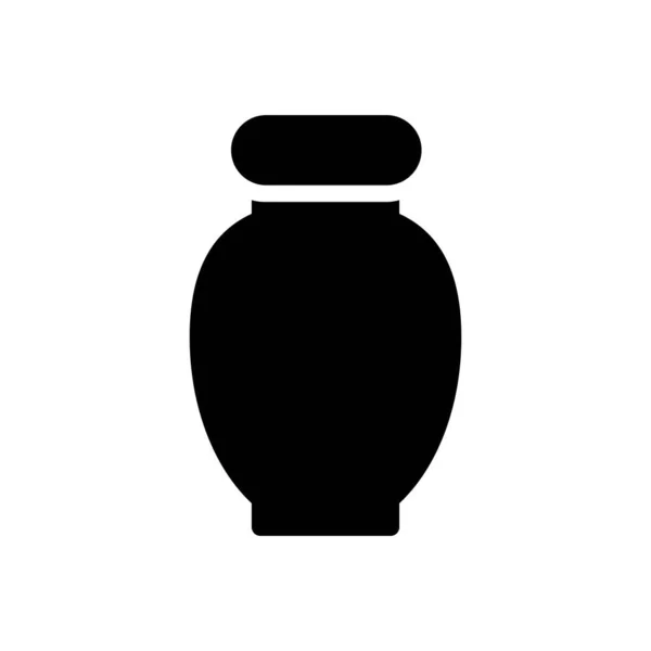 Vektorová Ilustrace Vázy Průhledném Pozadí Symboly Prvotřídní Kvality Ikona Glyfy — Stockový vektor