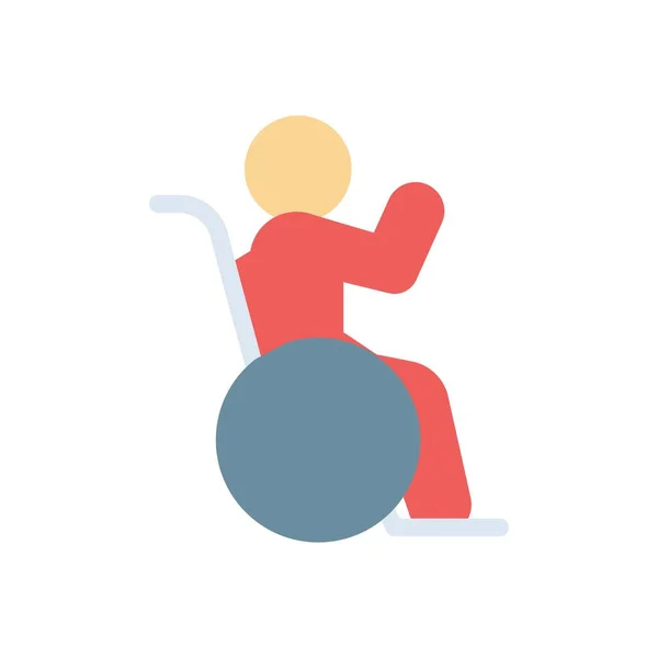 Wheelchair Vector Illustration Transparent Background Premium Quality Symbols Stroke Icon — Stock Vector