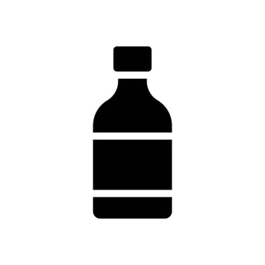 Şeffaf bir arkaplanda alkol vektör illüstrasyonu. Konsept ve grafik tasarımı için kaliteli semboller.. 