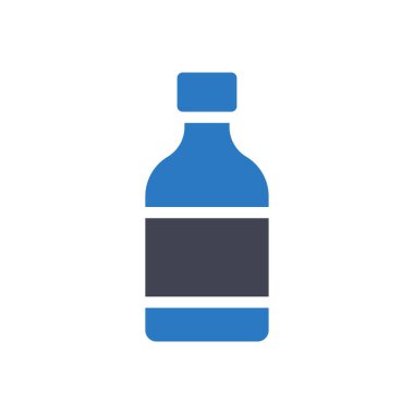 Şeffaf bir arkaplanda alkol vektör illüstrasyonu. Konsept ve grafik tasarımı için kaliteli semboller.. 