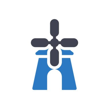 windmill vector illustration on a transparent background.Premium quality symbols.Glyphs icon for concept and graphic design.