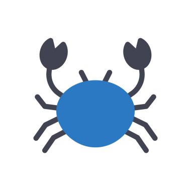 Şeffaf bir arkaplan üzerinde Yengeç vektör çizimi. Konsept ve grafik tasarımı için mükemmel kalite semboller..