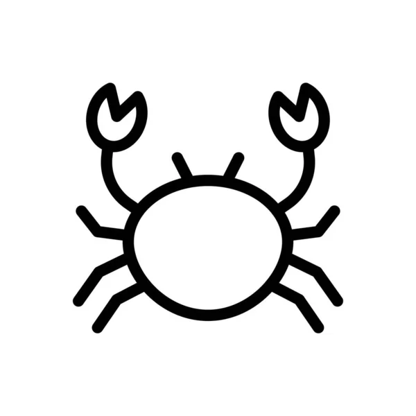 Crab Vector Illustration Transparent Background Premium Quality Symbols Thin Line — Image vectorielle